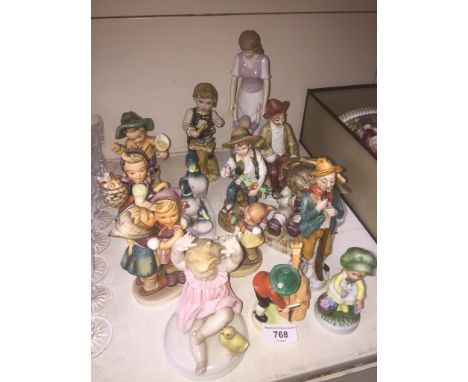 A collection of figures including Goebel, Friedel etc - 14 pcs 