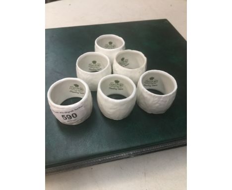 6 Coalport Country Ware ceramic serviette rings 