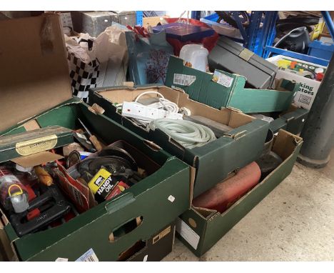 7 boxes of garageware / tools, etc and 1 box of cleaning products. 