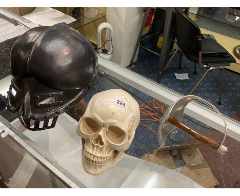 SWORD HELMET SKULL DISPLAY PIECE
