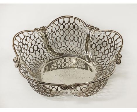 SILVER FRETWORK FRUIT BOWL - APPROX 322 GRAMS