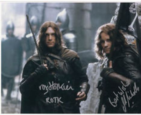 Lord of the Rings Royd Tolkien Justin Nicholls signed authentic autograph photo, An 10" x 8" colour from Lord of the Rings an