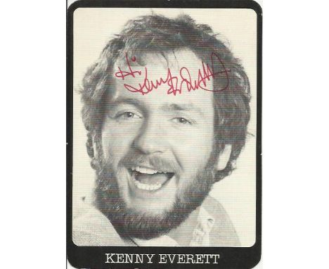 Kenny Everett signed 6 x 4 b/w portrait photo. Autographs Excellent, a few tape marks to reverse. Est. £10 - 15