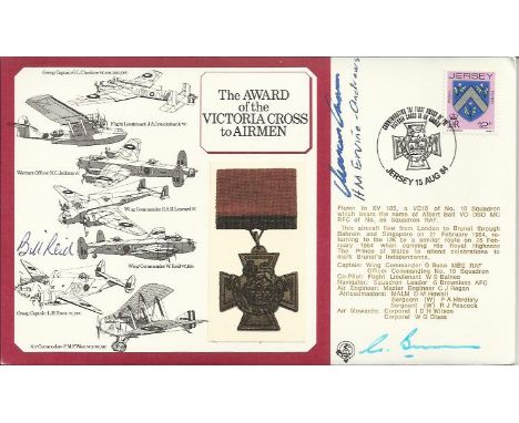 DM3 Award of the Victoria Cross to Airman Signed 2 Victory Cross Holders. 15 Aug 84 Commemorating The First Award of the Vict
