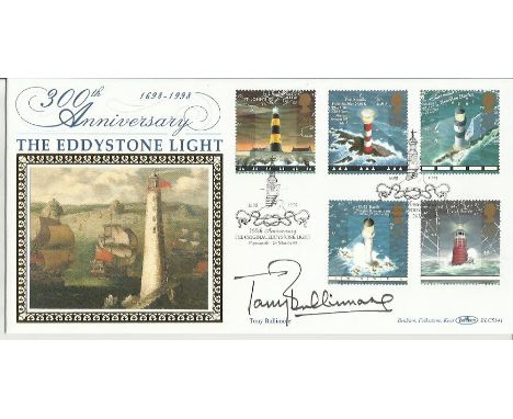 Tony Bullimore signed 300th anniversary of The Eddystone light FDC. Plymouth postmark. Good condition Est. £5 - 10