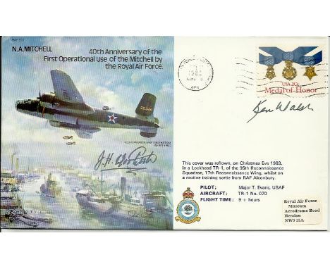 General Jimmy Doolittle 1983 40th Anniversary of the first use of a Mitchell by the RAF cover signed by American aviation pio