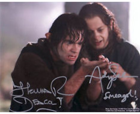 Lord of the Rings Andy Serkis Thomas Robins genuine signed authentic autograph, An 10" x 8" colour from Lord of the Rings and