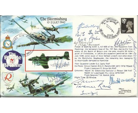 RAFA2b The Skirmishing Battle of Britain Signed by 10 Battle of Britain Pilots. crew WAAF List Attached 6 Feb 90 BFPS 2217 Ba