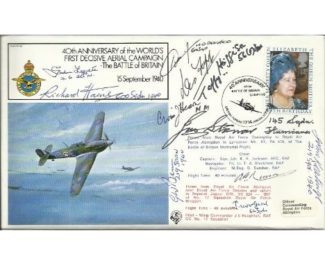 11 Battle of Britain Pilots Crew signed cover. FF20 13 Sept 80 BFPS 1714 40th Anniv of World’s 1st decisive aerial campaign, 