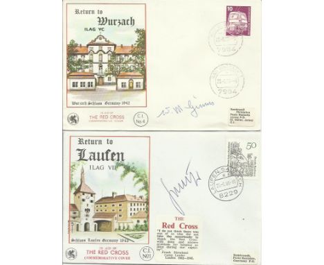 WW2 POWs collection of five covers signed by WW2 POWs. Return to Wolfsberg signed by R Peters, E Edwards, Return to Wurzach s