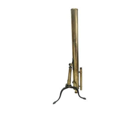 A 3" astronomical telescope by Thomas Armstrong & Brother, Manchester. With a subsidiary sight and rack and pinion focusing, 