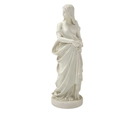 A Victorian Copeland Parian figure of Lady Godiva. After the original by R. Monti, height 55cm.