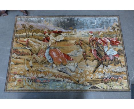 A tapestry wall hanging