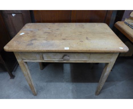 A Victorian oak and pine console table