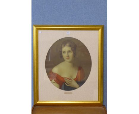 A print of Poalina Bonaparte, framed