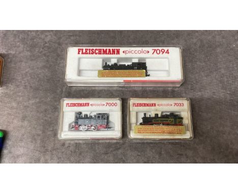 A Fleischmann engine     Fleischmann N Gauge 3 steam engines, Piccolo 7000, 7033 and 7094    Trains