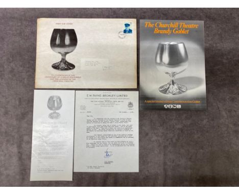 A first day cover, price list, brochure and covering letter regarding the launch of a Ltd edition silver or gold Churchill br