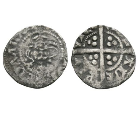 1297-1298 AD. Class 2. Obv: facing bust with +EDWA R ANGL DNS HYB legend. Rev: long cross and pellets with VILL ABE RRY VICI 