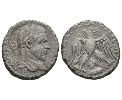 217-218 AD. Obv: AYT K M OP CE (three dots) MAKRINOC CEB legend with laureate head right. Rev: DHMARX EX YPATOC PP legend wit