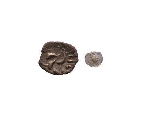 1sty century BC. Group comprising: VEP CORF, base stater core; with a silver minim of uncertain type. First, see ABC 1854-186