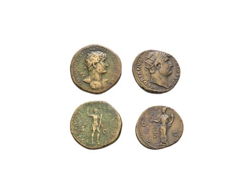 117-121 AD. Rome mint. Obv: IMP CAESAR TRAIANVS HADRIANVS AVG P M TR P COS III legend with radiate bust right. Rev: VIRTVTI A