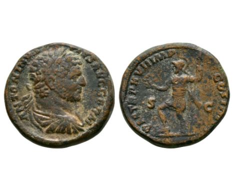 214 AD. Rome mint. Obv: ANTONINVS PIVS AVG GERM legend with laureate, draped and cuirassed bust right. Rev: P M TR P XVII IMP