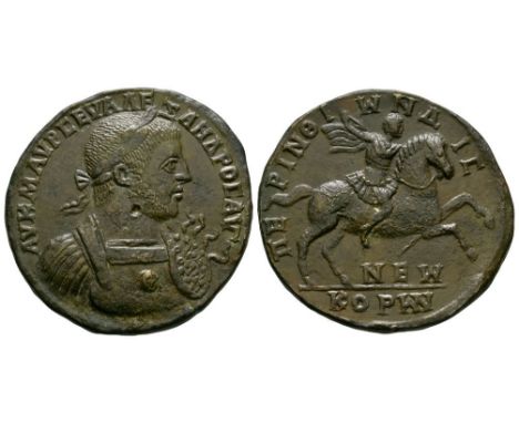 222-235 AD. Obv: AV K M AVR CEV ALEXANDROC AVG (VG ligate) legend with laureate, cuirassed bust right, aegis on left shoulder