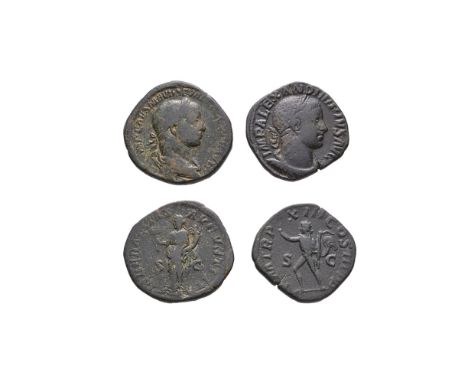 224 AD // 234 AD. Group comprising: Rome mint. Obv: IMP CAES M AVR SEV ALEXANDER AVG legend with laureate, draped bust right.