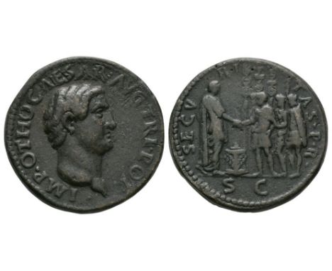 19th century AD. Obv: IMP OTHO CAESAR AVG TRI POT legend with bare head right. Rev: SECVRITAS P R legend with emperor standin