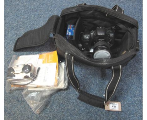 Camera bag containing cameras and accessories to include: Kodak; digital camera; Minolta 35mm camera; accessories etc.(B.P. 2