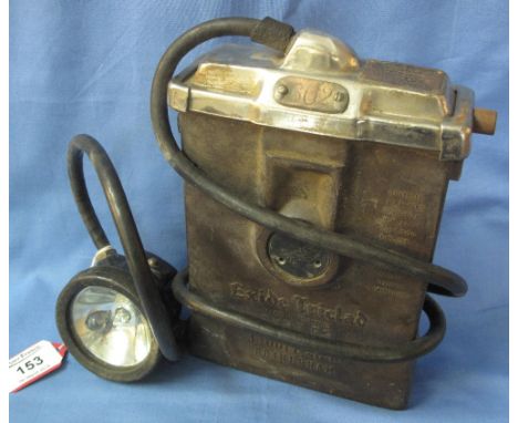 Exide Triclad type F2 miner's battery pack with head lamp.(B.P. 24% incl. VAT) 