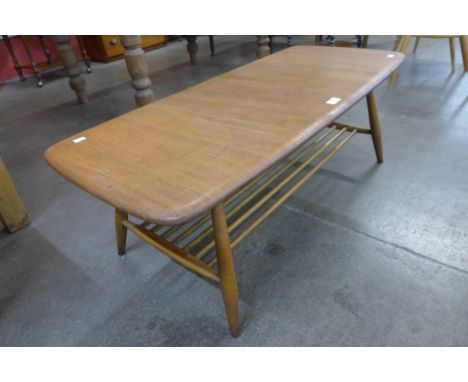 An Ercol elm and beech Windsor coffee table 