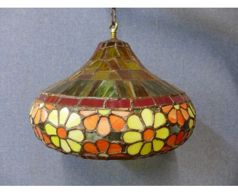 A Tiffany style ceiling light shade 