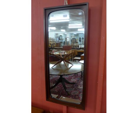 A Danish teak framed mirror 