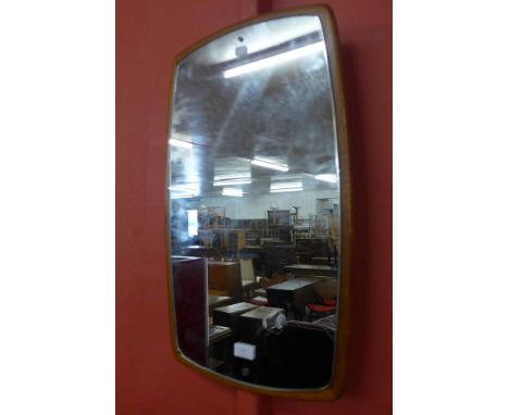 A teak framed mirror 