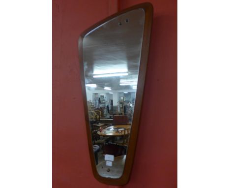 A Danish teak framed mirror 