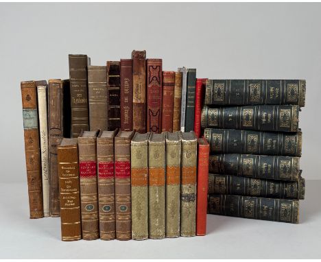 Literatur DeutschlandBücher (Konvolut 29 Stück)18.-20. Jahrhundertzwischen 16° (14 x 10,5 cm) und Lex. 8° (26,5 x 18 cm)Gesch