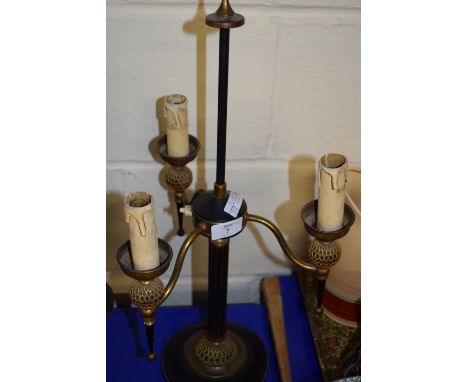 METAL CANDELABRA WITH THREE SCONCES