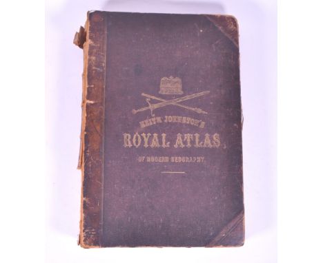 Keith Johnson, Alexander; The Royal Atlas Of Modern Geography - 1881. Pub. W &amp; AK Johnston London &amp; Edinburgh. Dedica
