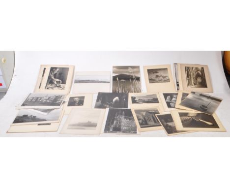 J A Hayward - A large collection of vintage mid 20th century Camera Club mounted black &amp; white analogue photographic dark