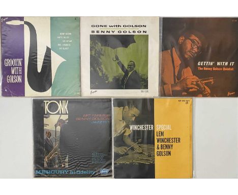 BENNY GOLSON - LP PACK. A fine selection of 5 jazz LPs by sax player Benny Golson. Titles include Gettin' With It (Esquire 32