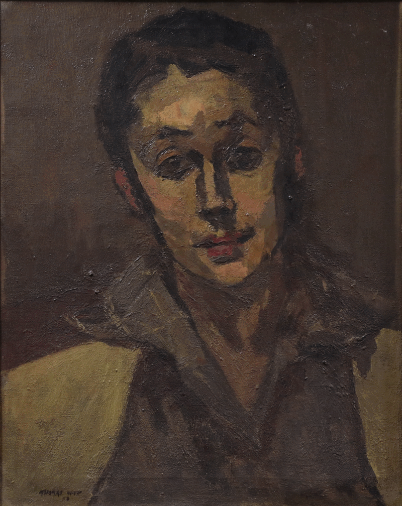 Thomas Watt (1920-1989) Portrait of a manSigned and dated (19)53, oil on canvas, 50cm by 40cmArtist's Resale Rights/Droit de 