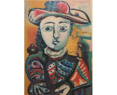 After Pablo Picasso (1881-1973) Spanish ''Jeune fille assise'' Numbered 1769/5000 with The Guild blindstamp, lithograph, 57cm