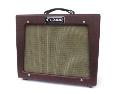 PLEASE NOTE: REVERB NOT WORKING! Carr Rambler guitar amplifier, with Eminence Wizard speaker, including owners manuals and fo