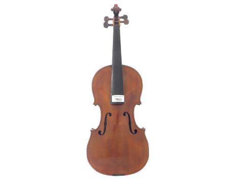 French violin by and labelled Lutherie Artistique J. Lavest, Annee 1925, no. 412, also branded Lavest above the end button, 1