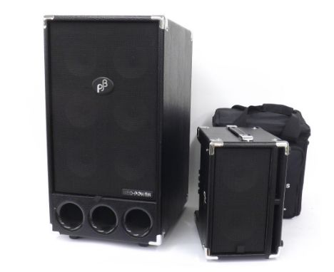 Phil Jones Bass Club BG-100 100watt bass amplifier; together with a Phil Jones Neo-Power 300watt powered extension speaker ca