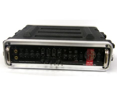 SWR SN-500 professional bass amplifier rack unit, within a rack flight case