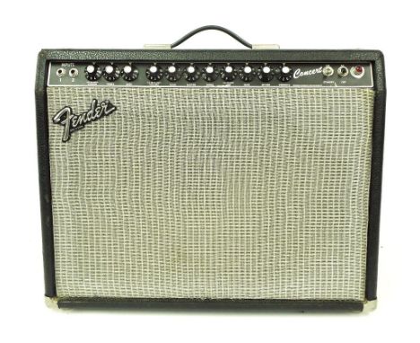 1980s Fender Concert amplifier, made in USA, ser. no. F409391, with original blue label Fender speaker, appears to be in work