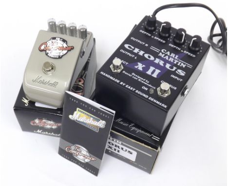 Carl Martin Chorus XII guitar pedal; together with a Marshall ED-1 compressor guitar pedal, both boxed (2)