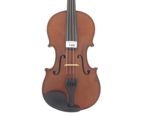 Good Louis Lowendall Imperial model violin, labelled and dated 1906, also branded Berlin below the button, 14 3/16", 36cm